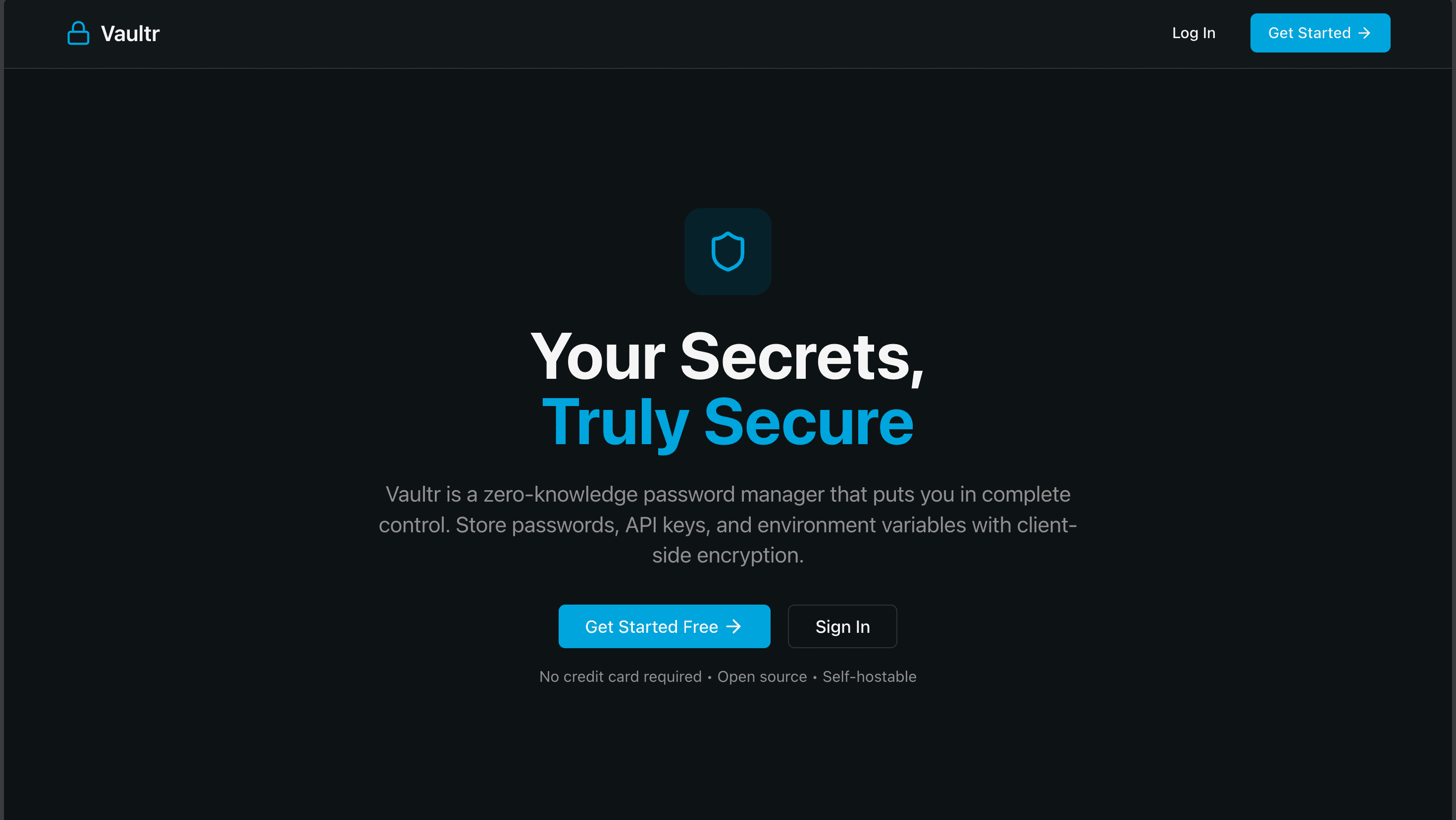 Vaultr — Zero-Knowledge Password Manager preview
